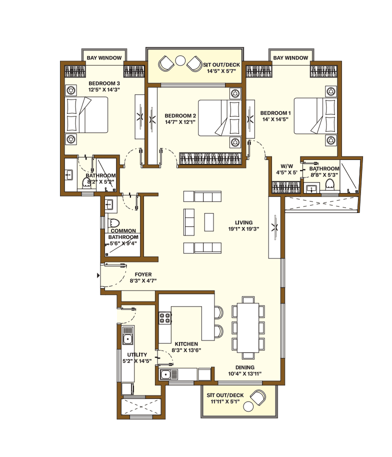 3 Bed Villament with Terrace